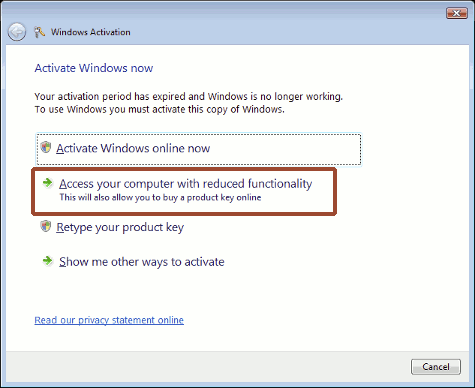 bypass windows vista product activation