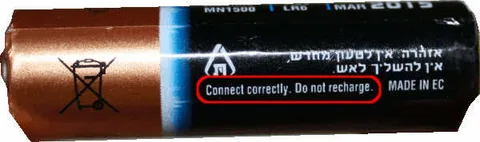 Recharging alkaline batteries