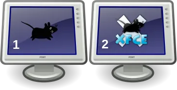 Dual monitor setup in Xfce